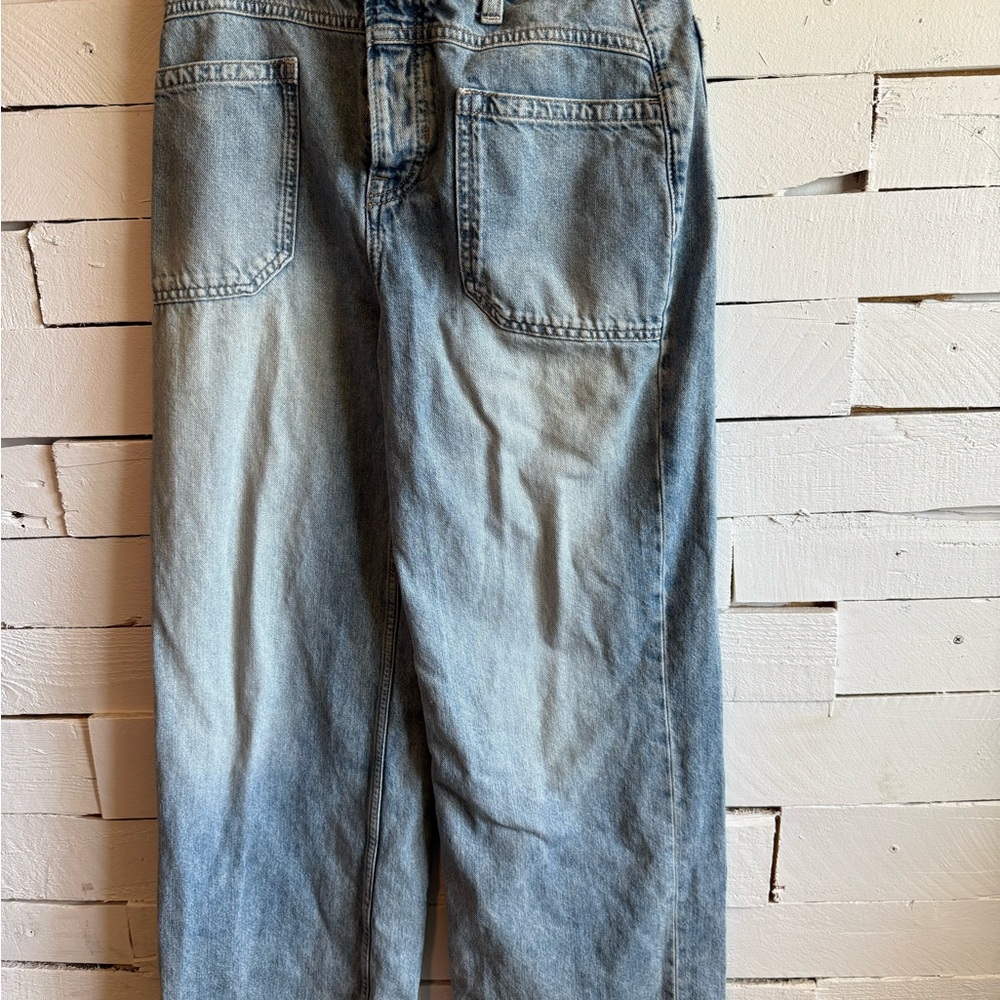 Free People Denim Flare Jeans in Light Blue